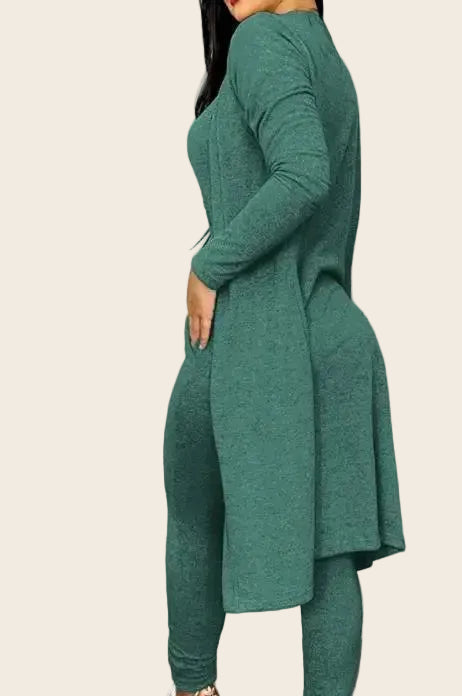 Ensemble Combinaison Femme Près du Corps & Gilet Fluide