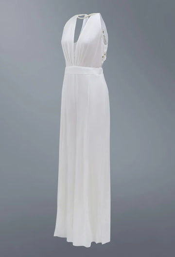 Combinaison blanche chic non porter vu de profile