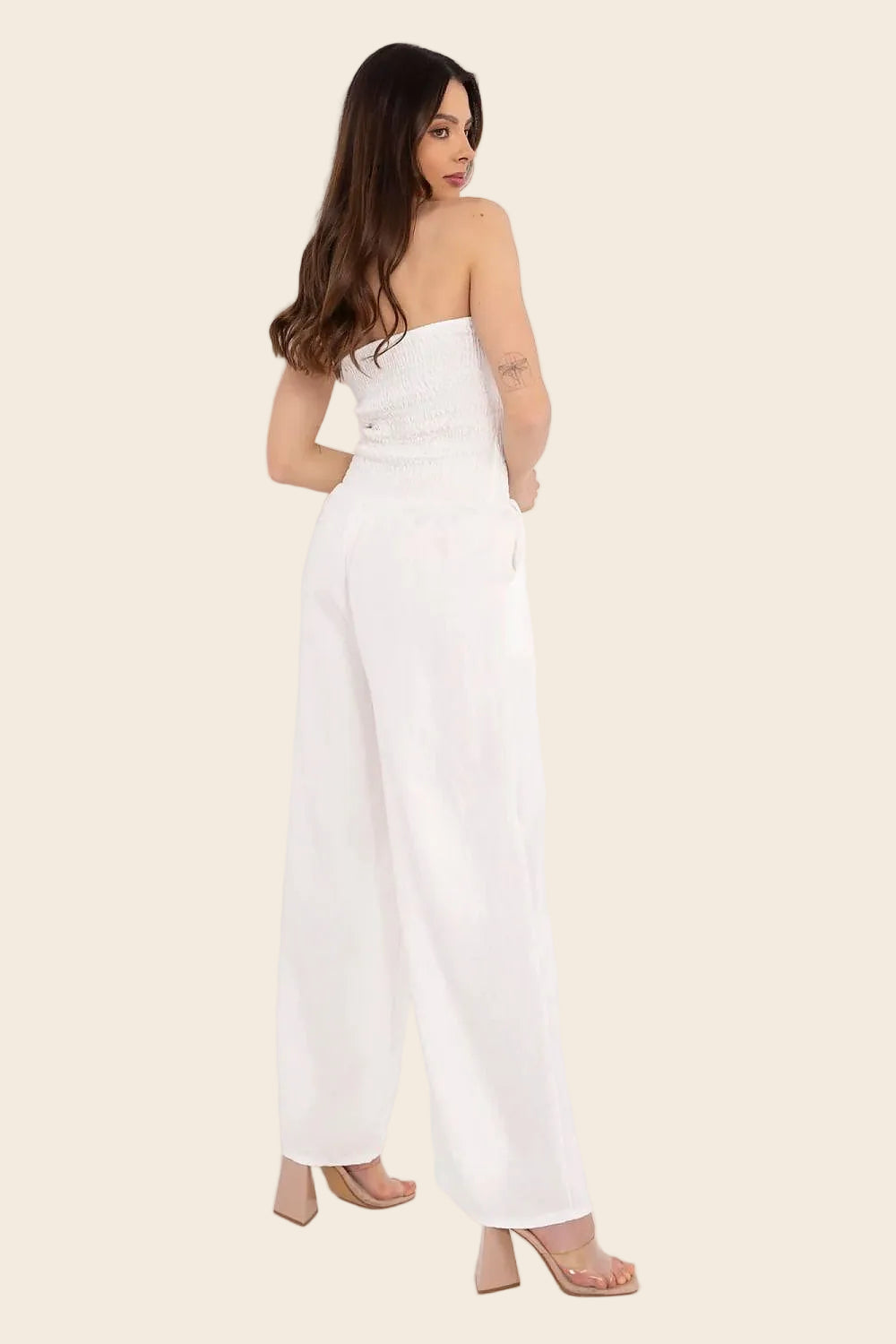 combinaison bandeau femme blanc la boetie vue dos elegante