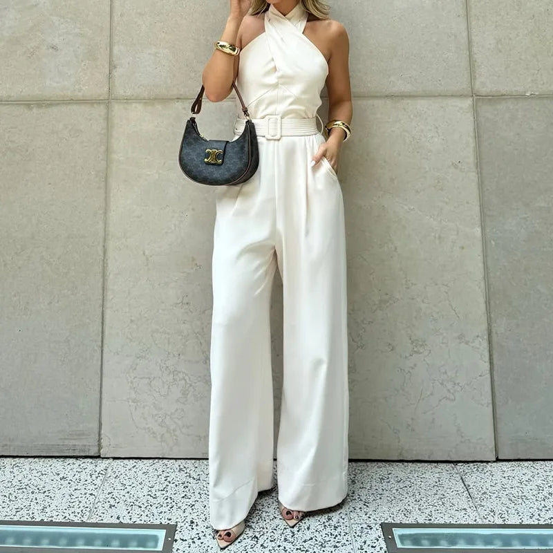 combinaison blanche dos nu La Montpensier style chic ceremonie