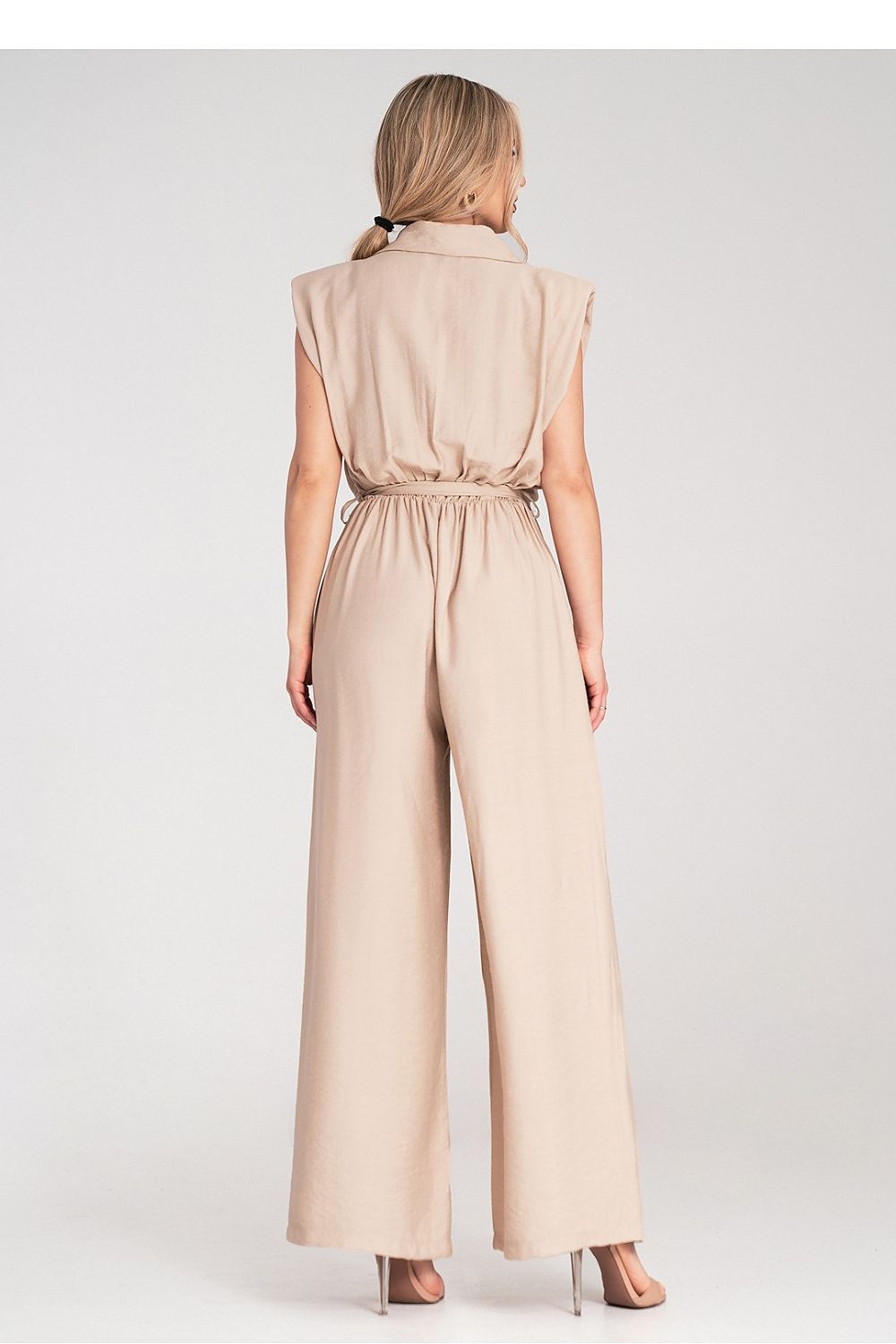 Combinaison femme beige fluide Matignon vue dos