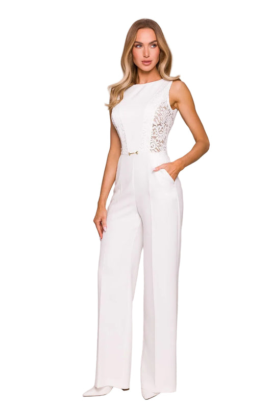 combinaison femme pour ceremonie blanche la sorbonne coupe elegante