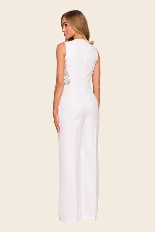 combinaison femme pour ceremonie blanche la sorbonne vue dos