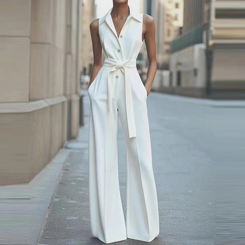 combinaison pantalon blanche Madelaine femme look urbain chic