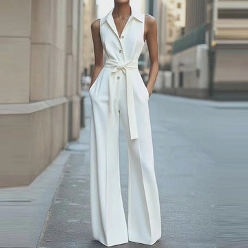 combinaison pantalon blanche Madelaine femme look urbain chic