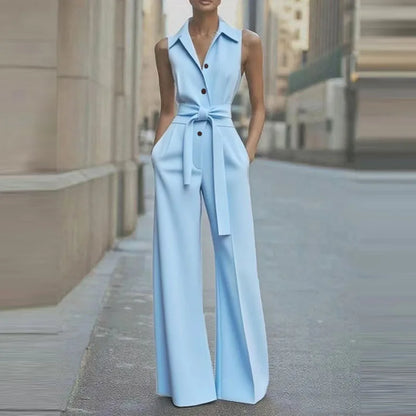 Combinaison pantalon de soirée élégante sans manches – Madeleine