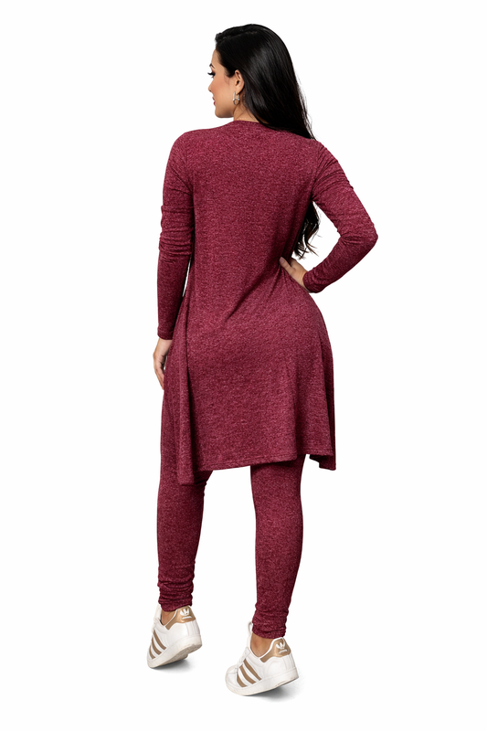 Ensemble Combinaison Femme Près du Corps & Gilet Fluide